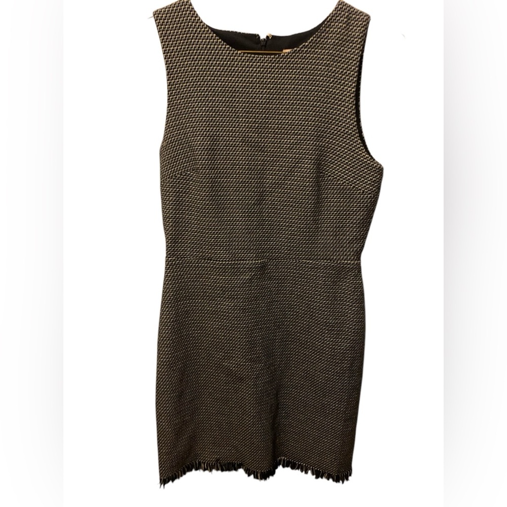 Loft Tweed Flinge Hem Sleeveless Casual Shift Sheath Dress Size 6